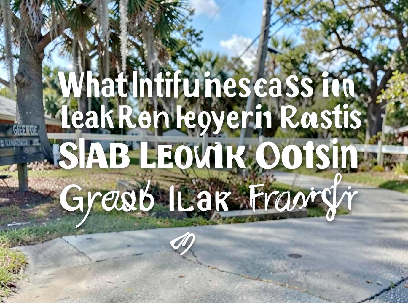 What Influences Slab Leak Repair Costs in Greenacres Florida