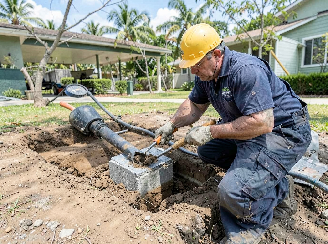 Under-Slab Pipe Leak Repair in Greenacres, FL